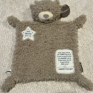 Demdaco Teddy Bear Night Night Sweet Dreams Lovey w/ Patches - security blanket
